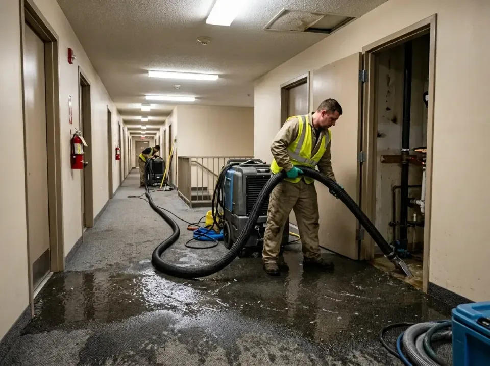 multi-unit-apartment-hallway-f-005 — frequently asked questions, Emergency Burst Pipe Water Extraction & Removal in Mendenha…